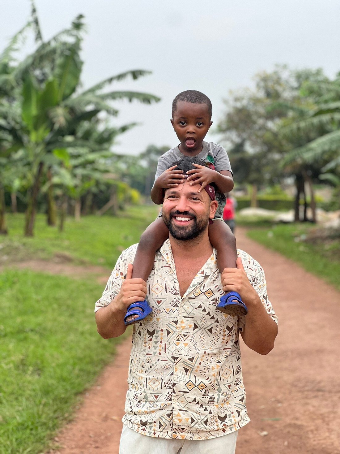 Tourist in Mgahinga National Park